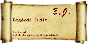 Bogárdi Judit névjegykártya